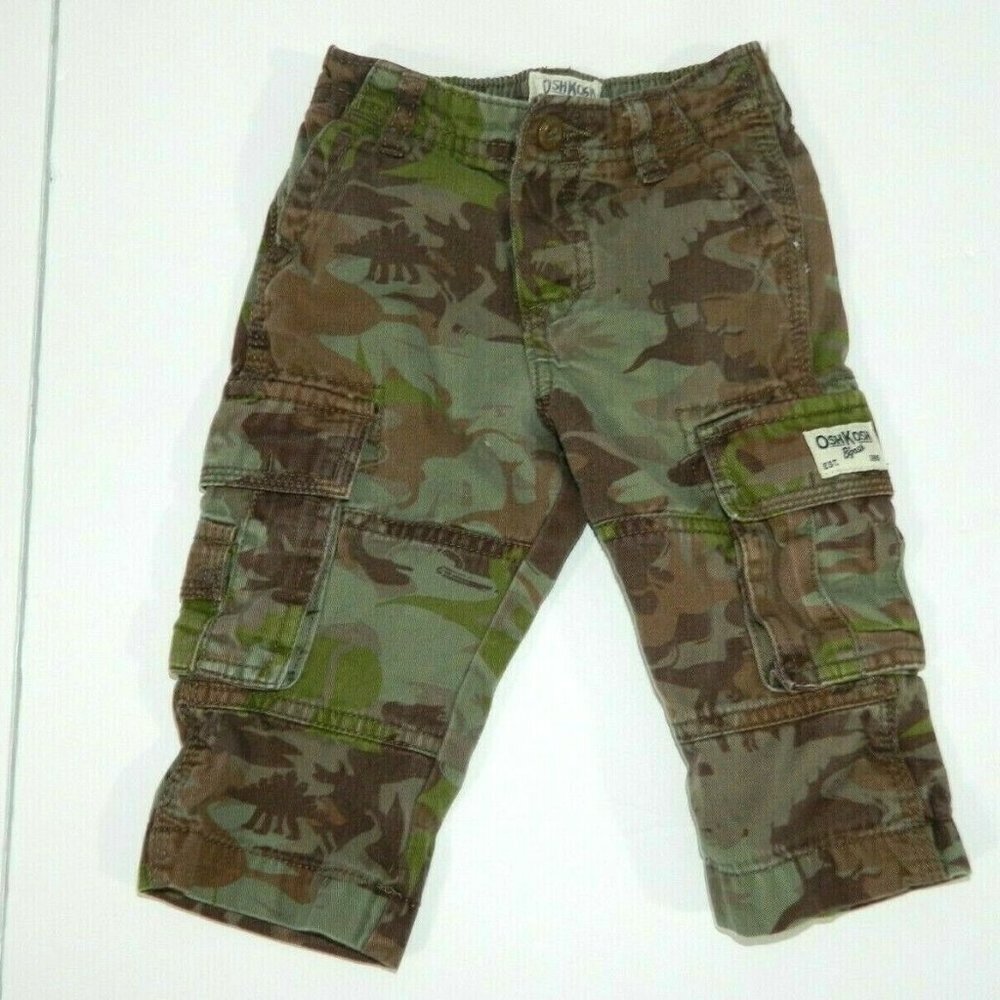Oshkosh B'Gosh Green Camo Cargo Pant Baby Boy 9 months 9M